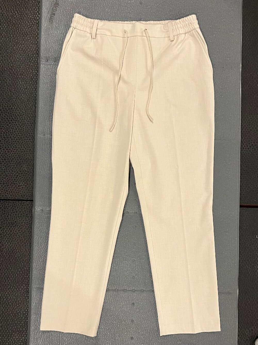 Maison d'Amelie Cream Straight Leg Drawstring Pants, Size 8